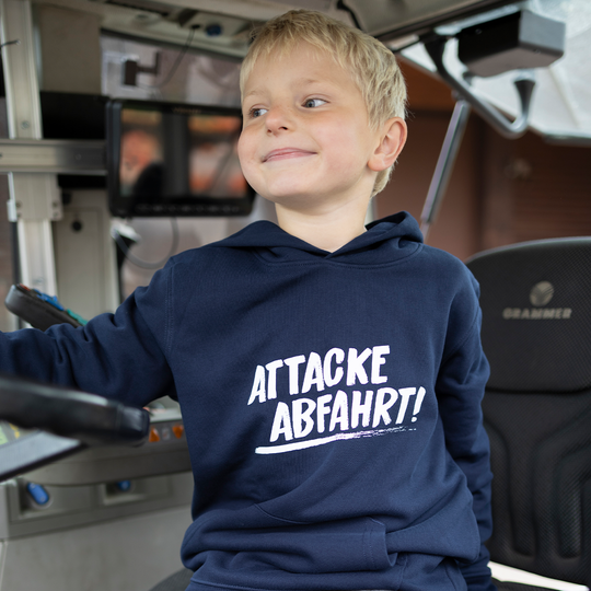 Attacke Abfahrt 2.0  Hoodie Kids