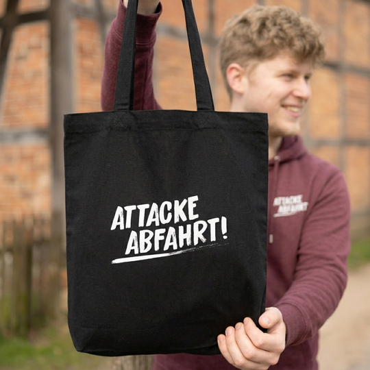 Attacke Abfahrt 2.0  - Jutebeutel